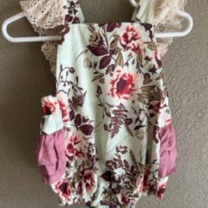 RicRac and Ruffles Floral Bubble Romper
